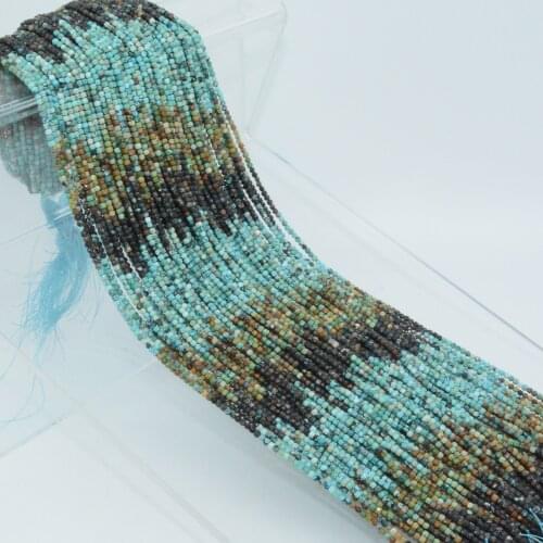 Natural Turquoise Faceted Irregular Cube Beads 2.2mm-2.5mm, Selected Color
