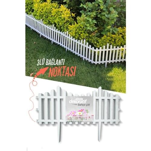 Decorative Garden Fence Plastic White Fence 59 Cm Single Landscape Fence Flower Protection Fence