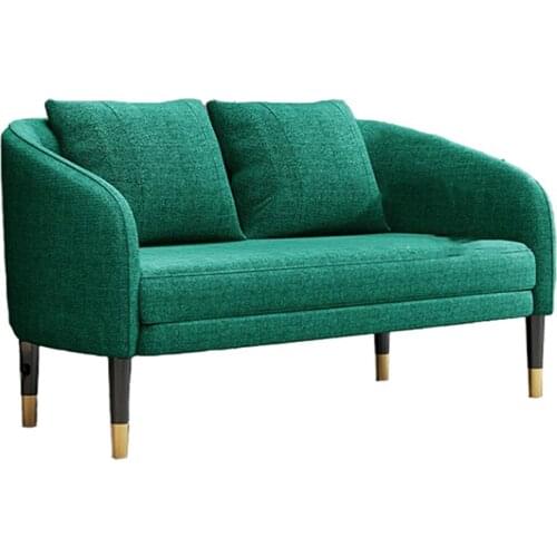 Karois Factory Selling Blue Color Luxury Fabric Salon Couch Loveseat Double Direct sofa free shipping