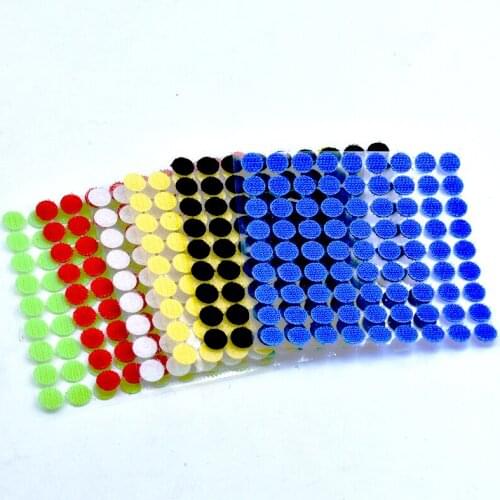 White Black 10 15 20 25mm 108 Pairs Glue Hook and Loops Sticker Strong Self Adhesive Dot Nylon Waterproof Adhesive Fastener Tape