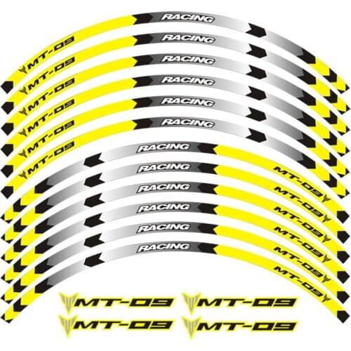 Hot sell Motorcycle For YAMAHA MT-09 General purpose motorcycle wheel decals Reflective stickers rim stripes