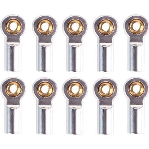 P 10Pcs Metal M3 Link Tie Rod End Ball Joint for 1/10 RC Car Crawler AXIAL SCX10 D90 D110 Tamiya CC01,Silver