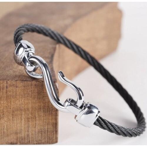 Trendy Stainless Steel Charm Bracelets Men Women Anchor Jewelry Vintage Chain Link Sporty Cuff Bangles Pulsera