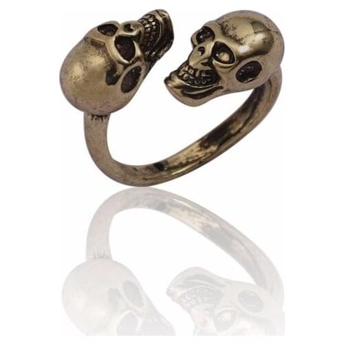 Mens Punk Ring Fashion Hip Hop Skull Alloy Jewelry Charm Cocktail Party Halloween Gift