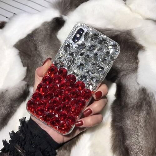 LaMaDiaa Bling Different Color Rhinestone Crystal Diamond Soft Back Phone Case Cover For Samsung Galaxy S8 S9 Plus S6 S7 edge S5