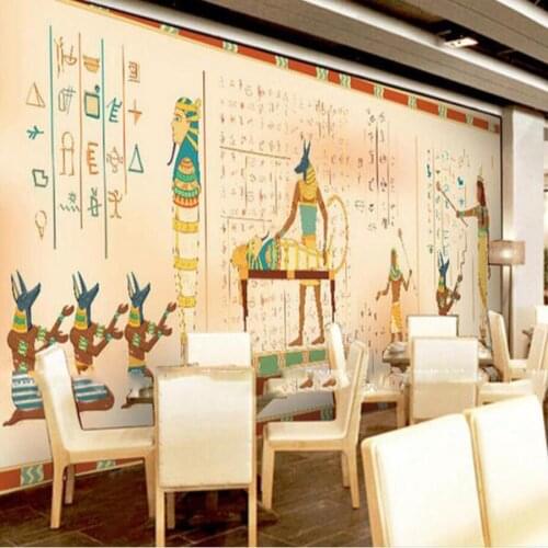 Custom mural wallpaper 3D ancient Egyptian clan culture 3d large mural abstract living room bedroom background wall paper retro