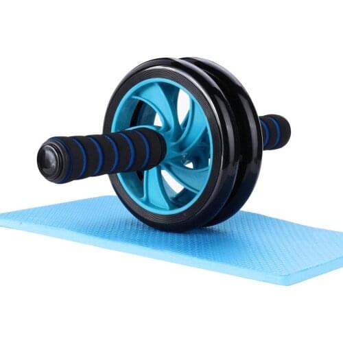 Muscle Exercise Equipment Double Wheel Roller Abdominal Muscle Workout Fitness Wheel with Knee Pad Ab Rollers Gym Roller Trainer