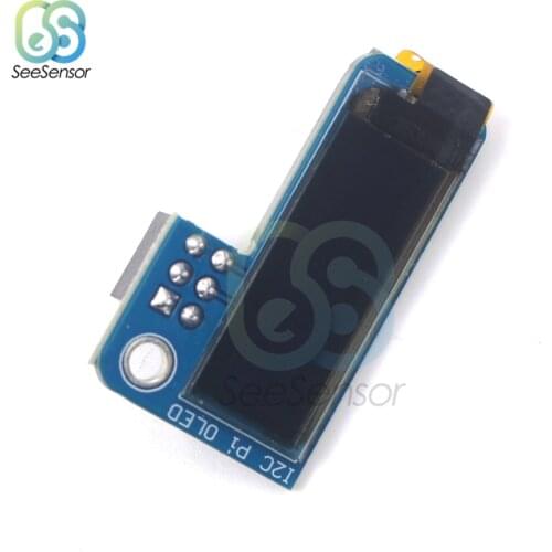PiOLED I2C 0.91inch OLED 128x32 SSD1306 Blue for RPI Raspberry Pi 1, B+, Pi 2, Pi 3 and Pi Zero 3.3V