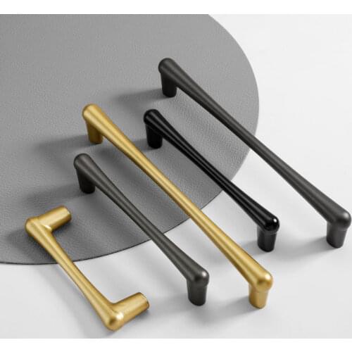 Black gold wardrobe handle furniture door knob dresser kitchen and bathroom drawer cabinet handle modern Nordic luxury gray knob