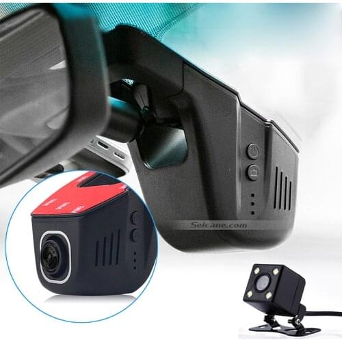 Seicane Newest 1080P Universal DVR Hidden HD Car Video Recorder with rear camera WIFI Night Version 96658 Parking Monitoring