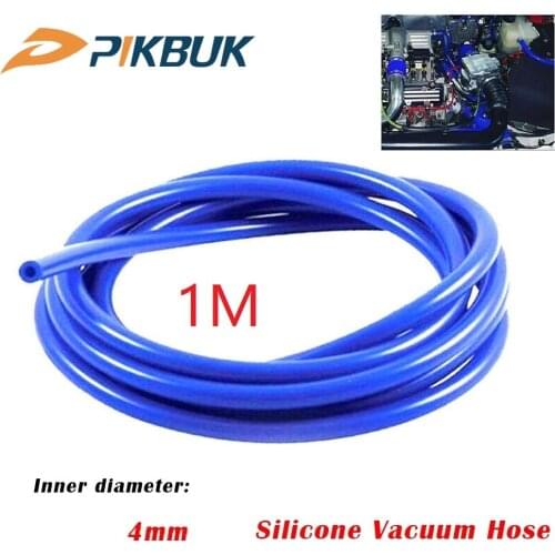 Universal 4mm Auto Motorcycle Vacuum Silicone Hose Racing Line Pipe Tube Gas Oil Hose Fuel Line Petrol Tube Pipe blue black