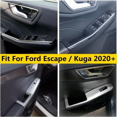 Yimaautotrims Inside Door Handle Panel Surround Window Lift Switch Cover Trim Fit For Ford Escape / Kuga 2020 2021 Interior Kit