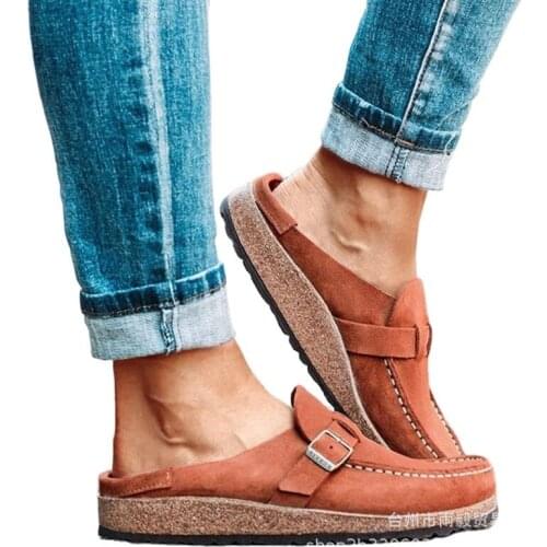 YSHUNIJ 2021 New Sandals Baotou Wear Half-drag Women Cross-border for Casual Slippers Foreign Trade Plus Size Sandals