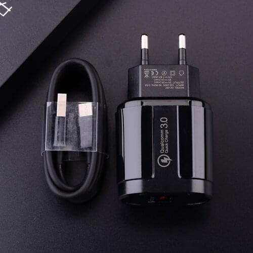 LG X power 2 Stylo Velvet Phone 3A Fast USB Charger Adapter Type C Micro Cable For Xiaomi POCO X3 Redmi 3s 4x 9a note 9 8 7 Pro