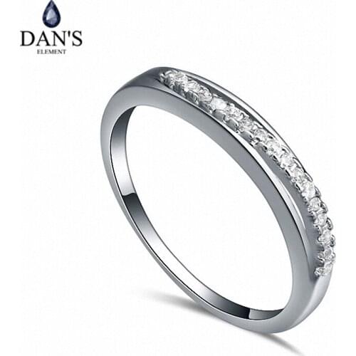 DANS Real Austrian Crystals Brand AAA Zirconia Micro Inlays Fashion Ring for women New Geometric 108624white