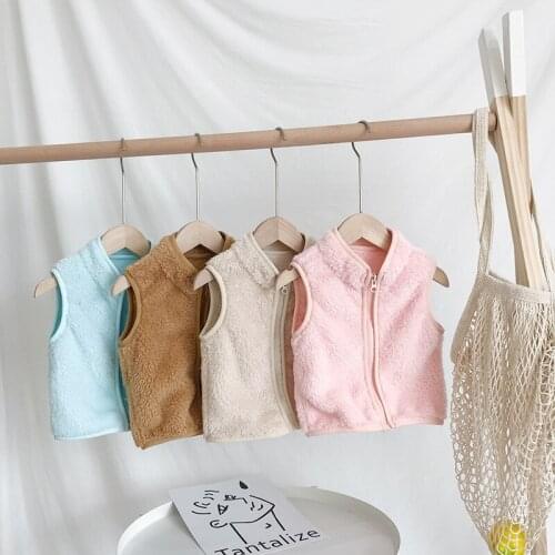 Toddler Girls Vest Winter Jackets for Girls Kids Fashion Velvet Outerwear Warm Waistcoat Autumn Winter Baby Girls Clothes Coat