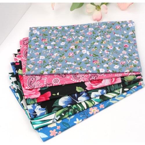 Fabric Cotton 100% Monks Cloth Flower Printed Child Fabric for Sewing Quilting Craft Diy Material Telas Por Yardas 40*50cm 1pc
