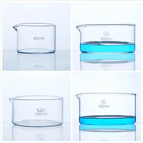 1pc High borosilicate glass crystallizing dish Circular dish Laboratory dish High temperature resistance free shipping