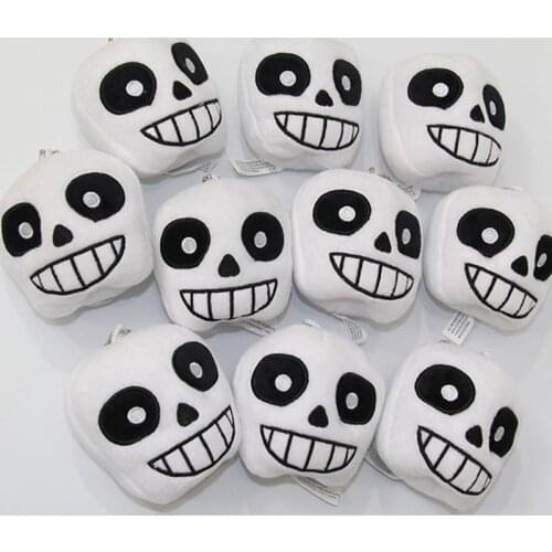 10pcs/lot Cartoon Undertale Sans Plush Keychain Cute Soft Dolls Pendant 8 cm Kids Gift