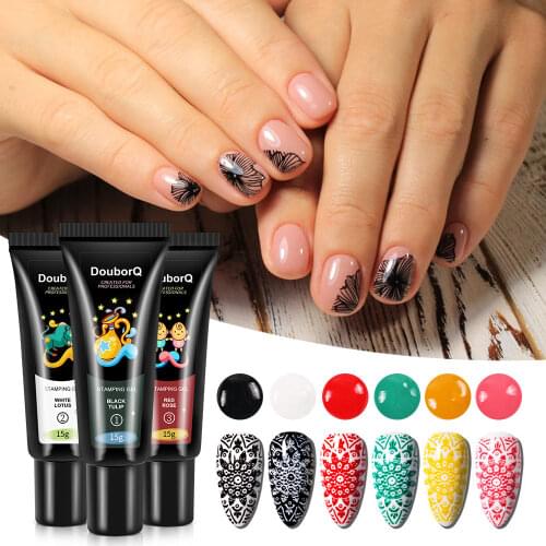 15ml Nail Art Stamping Gel Polish For for Nail Art Template Design Tool Print Oil UV Gel Vanish Soak Off Varnish