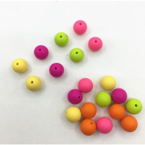2018 NEW 100pcs/lot Silicone pendant Bead For Silicone Teething bead Food Grade Bead For Baby BPA Safe DIY silicone loose beads