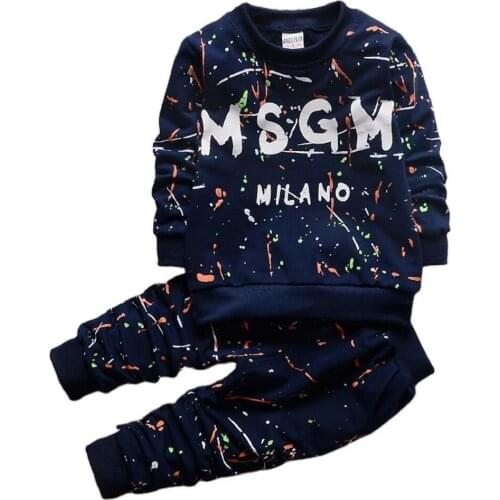 2021 Boys Clothing Sets Spring Autumn Kids Suits Letter Sweatshirt Long Sleeve T Shirt+Pants 2Pcs fashion camouflage sports suit