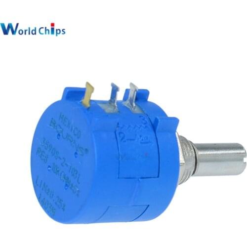 3590S Multiturn Potentiometer 500 1K 2K 5K 10K 20K 50K 100K ohm Potentiometer Adjustable Resistor 3590 102 202 502 103 +A03 knob