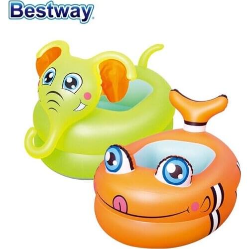 51125 Bestway BABY BATH Pool wz Soft Inflatable Floor/Clown Fish & Elephant Swimming Pool for Baby/Thick Vinyl Baby Play Pool-w1