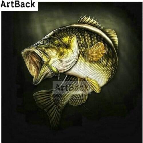 5d diy diamond painting fish picture full square drill 3d stick diamond embroidery handmade diamond embroidery artwork
