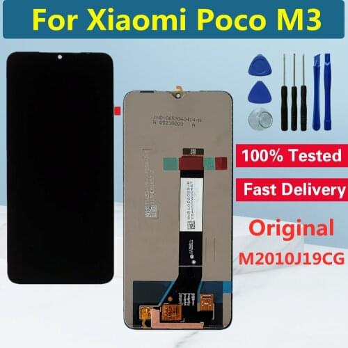 6.53 Original For Xiaomi Poco M3 LCD Display Touch Screen Digitizer For Xiaomi Mi Pocophone M3 M2010J19CG LCD Screen Replacement