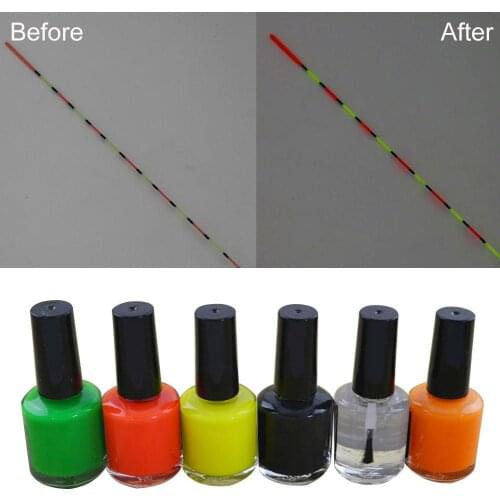7ml New Fishing Floats Tail DIY Fluorescent Paint Floats Tail Painting Indicator Visible Buoy Tail Repairment Tool Fish Tackle