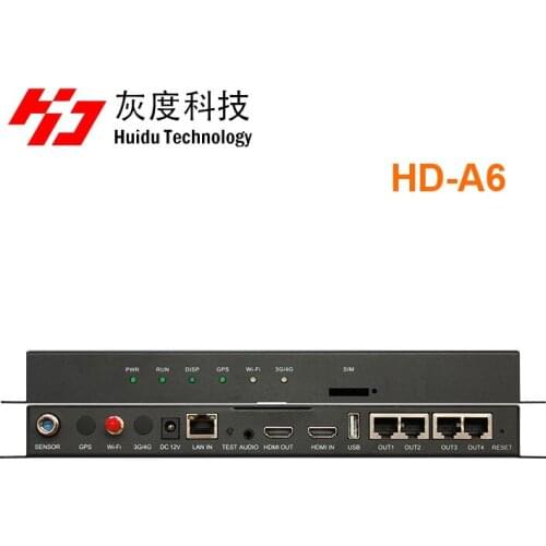 Huidu HD-A6 with 3G moduel Asynch & Synch Player Box 4 in 1 controller for full color display for wedding site led screen