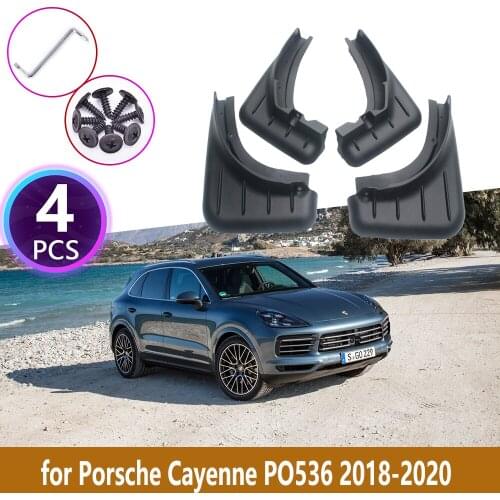 Mudguards For Porsche Cayenne PO536 2018 2019 2020 Cladding Splash Mud Flaps Mud Guards Mudflap Protect Wheel Car Accessories