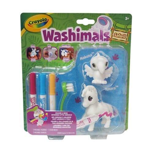 CRAYOLA 747364 WASHIMALS SAFARI SET refill ZEBRA and toucan