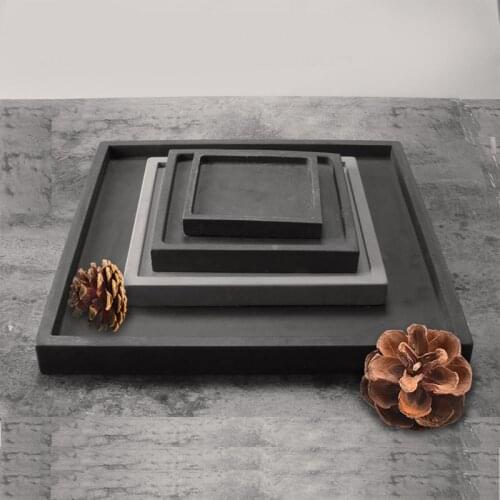 Square shaped concrete Tray Mold silicone mold clay crafts mold cement vase Different sizes tray mold gypsum Mould
