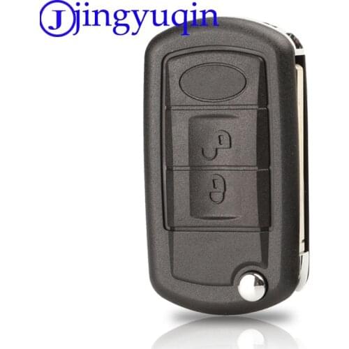 Jingyuqin 10p 3 Buttons Remote Flip Car Key Case Fob Styling Shell Cover For Land Rover Range Rover Sport LR3 Discovery