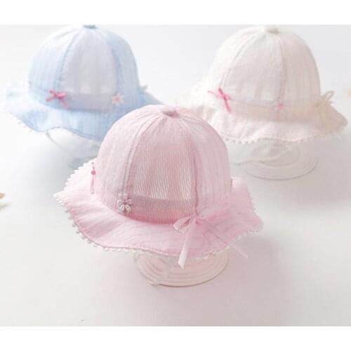 Good-looking Sun Hat Embroidery Decor Sun Protection Breathable Baby Unisex Fisherman Hat for Outdoor