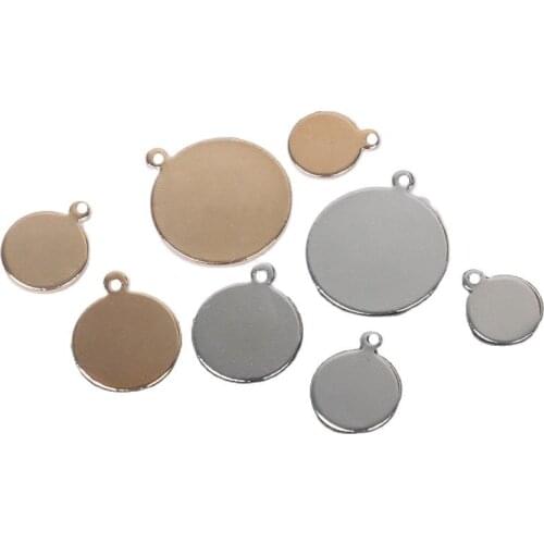 10/20pcs 9/11mm Round Pendant Charms Gold White K Earring Making Accessories Handmade Stud/Drop Earrings Jewelry Findings