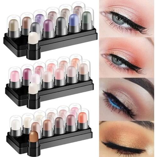 Shimmer Eyeshadow Pallete Long-lasting Multi Color Matte Eyeshadow Natural Waterproof Makeup Pallete Cosmetics Sets 12pcs/box