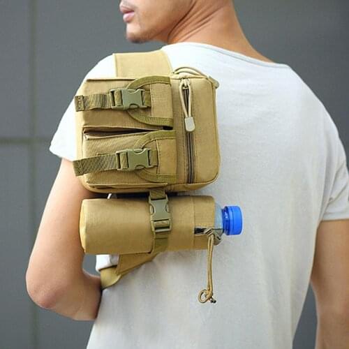 Nylon Army Fan Outdoor Waist Bag Men And Women Water Bottle Sports Bag Outdoor Waist Bag Practical Nylon Camouflage Sports Pouch