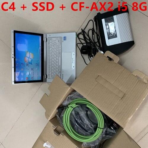 Latest Mb star c4 software v2020.12 in 480gb SSD with cf-ax2 laptop & tablet diagnostic for benz cars and trucks