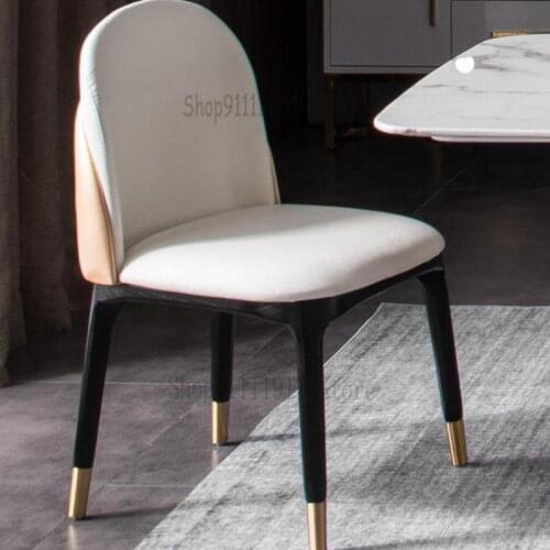 Dining Chair Household Solid Wood Light Luxury Nordic Ash Wood Modern Simple Northern European Dining Table Chair Combination