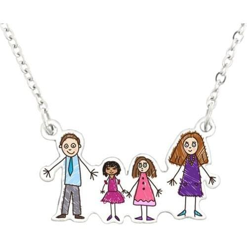 Custom Photo Necklace,Personalized Kids' Drawing Necklace,Kids Art Child Artwork Pendant,Birthday Gift