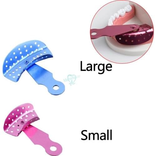 4pcs Dental Impression Trays Rotatable Adjustable Aluminum Impression Tray Autoclavable
