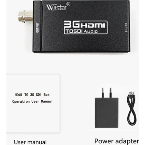 HDMI to SDI Converter Audio Video Adapter 720P 1080P HDMI to BNC Support SD HD 3G-SDI for Home Theater Cinema PC