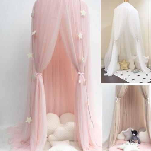 Princess Hanging Mosquito Net For Kids Room Decoration Round Screen Canopy Insect Bed Gauze Garden Camping Anti Mosquito 1pc