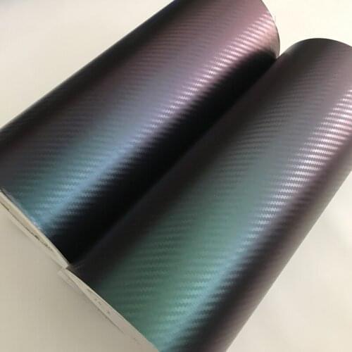 Blue Green Purple Car Chameleon Wrap Auto Carbon Fiber Wrapping Film Vehicle Change Color Sticker Tint Vinyl Air Bubble Free