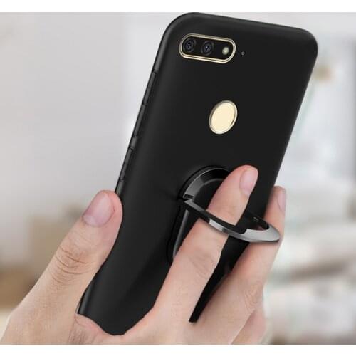 Ultra Thin Finger Magnetic Ring Matte Case for Lenovo K9 Note Matte Black Silicone TPU Cover for Lenovo K 9 Note
