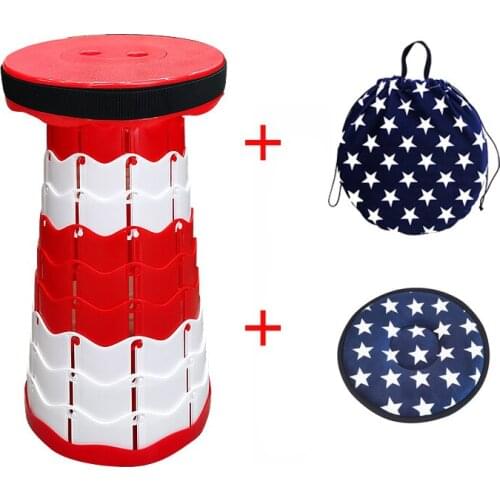 Retractable Stool Folding Chiar Portable Stool Folding Chair Stretching Home Camping Hiking Convenient Fishing Mini Chair