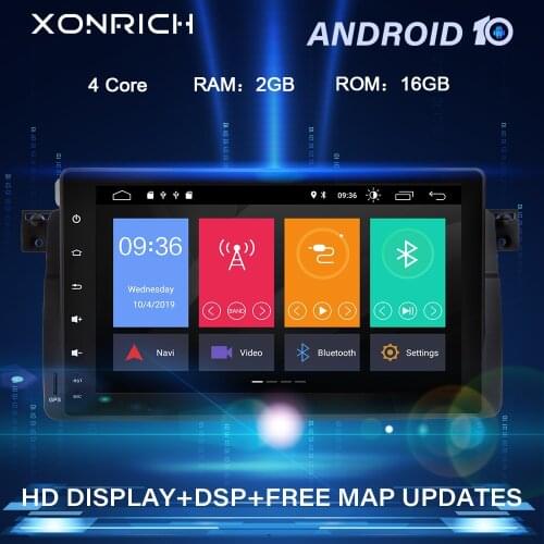 1 Din Android 10 GPS Car Multimedia Player For BMW E46 M3 318/320/325/330/335 Rover 75 Coupe Navigation head unit DVD Stereo 2G